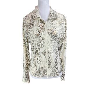 Nabi Animal Print Jacket Full Zip Athletic Size Small